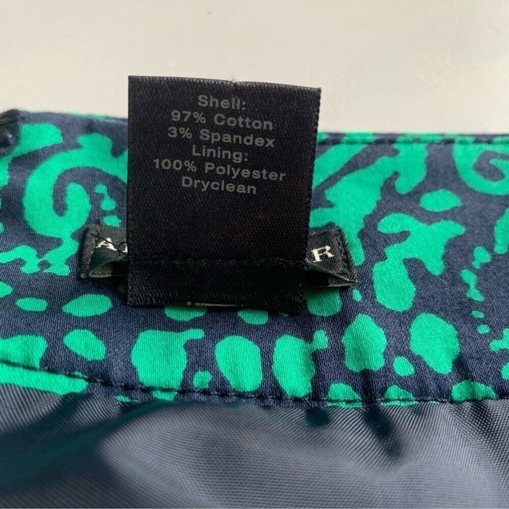 Ann Taylor Factory Green Patterned Mini Pencil Skirt Size 4 - Picture 8 of 11